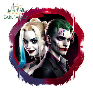 EARLFAMILY 13cm Joker Hài Hước Xe Dán Hoạt Hình Chống Trầy Xước Caravan Phía Sau Kính Chắn Gió Cản Cá Tính JDM Decal Kem Chống Nắng Nhãn Xe Hơi
