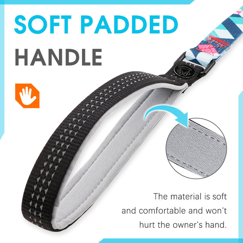 HamshMoc Dây Xích Chó Tay Cầm Đệm Mềm Dây Dẫn Thú Cưng Nylon Chịu Lực Phản Quang Dây Xích Thú Cưng Cho Nhỏ Vừa Chó Lớn Đi Bộ Ngoài Trời
