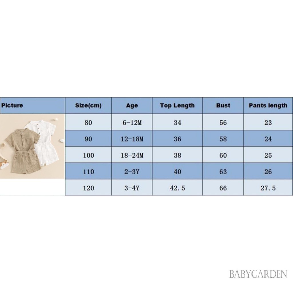 Baga-6 tháng-4year Bé Trai Bộ 2 Quần Áo Cổ Tròn Tay Ngắn + Quần Short Eo Co Giãn