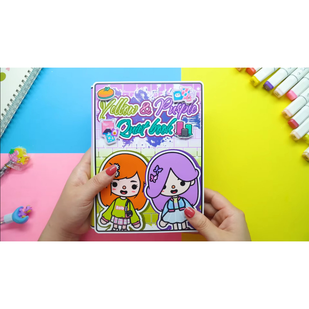 đồ chơi cho bé gái đồ chơi kuromi cô tiên xanh Ngôi nhà của bé Purple vs Orange In Quiet Book