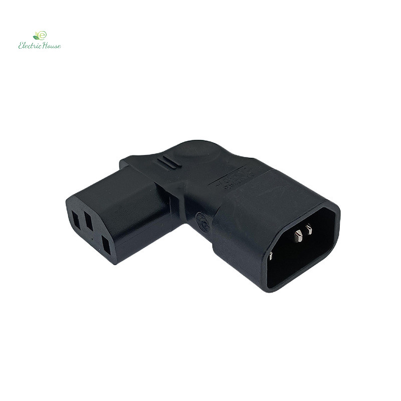 [Nhà Điện] 10A 3Pin IEC Kết Nối Xuống 90 Góc IEC 320 C14 Nam Đến C13 Nữ Bộ Chuyển Đổi Nguồn AC Cắm Cho LCD LED Treo Tường TV mới