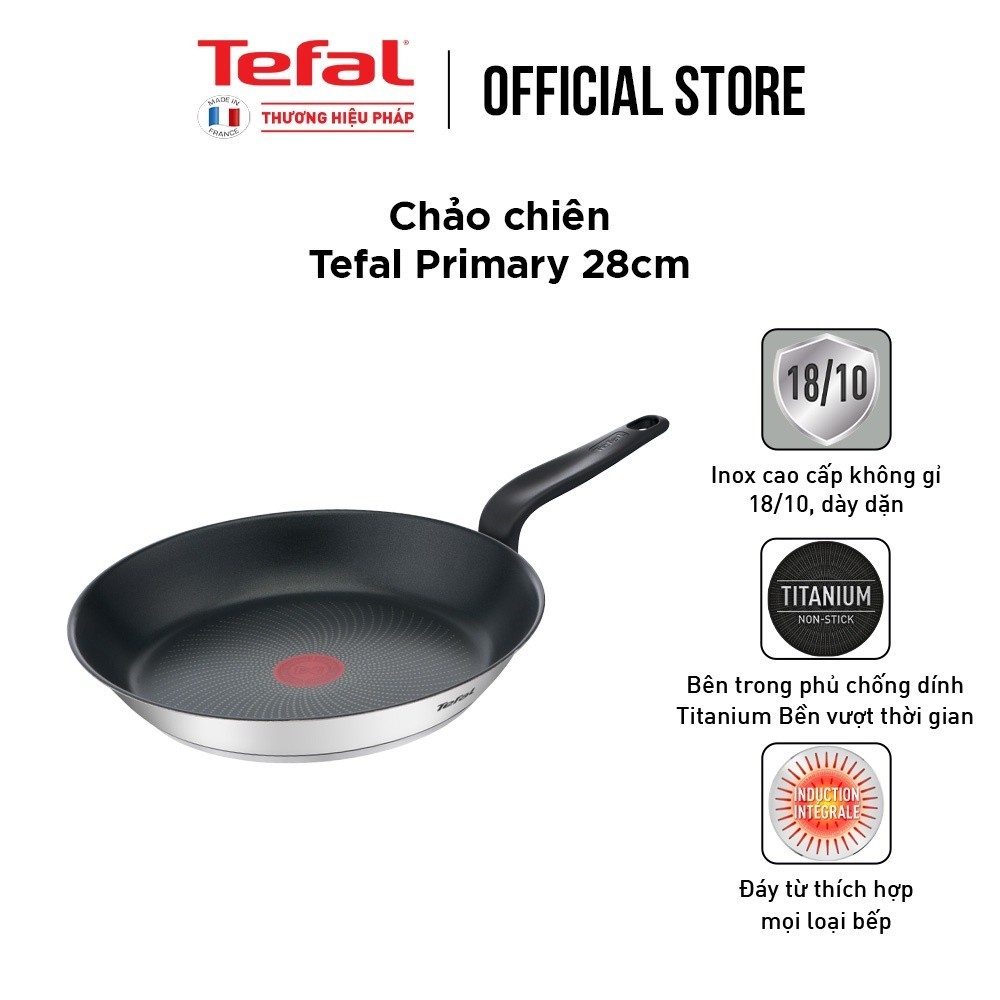 Ảnh Chảo chiên inox chống dính đáy từ Tefal Primary 20/24/26/28cm - Hàng chính hãng -Giao hỏa tốc 2H HCM 2