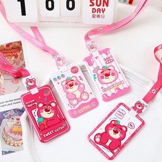 Dây đeo thẻ học sinh, bảng tên dành cho sinh viên Gấu Dâut dễ thương cute