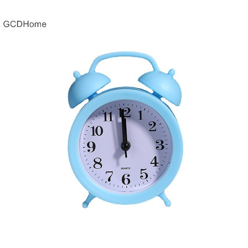 Đồng hồ đôi Gcdhome Thời gian chính xác Hoạt động tròn Đầu giường Để bàn Đồng hồ báo thức Trẻ em dễ thương Quà tặng HOT