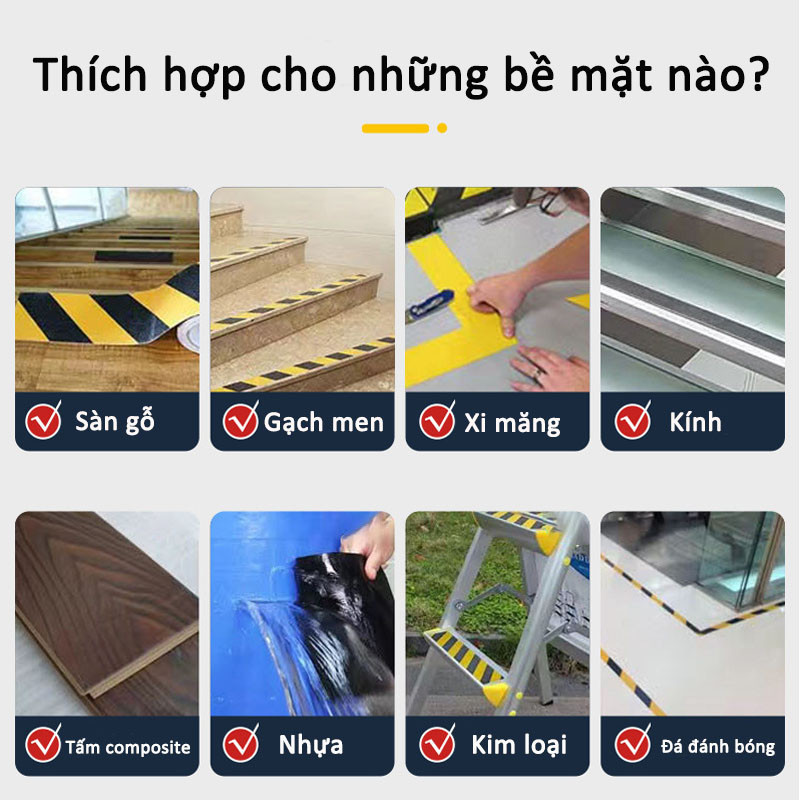 Băng chống trượt dài 5 mét，Băng keo nhám băng dính chống trượt cầu