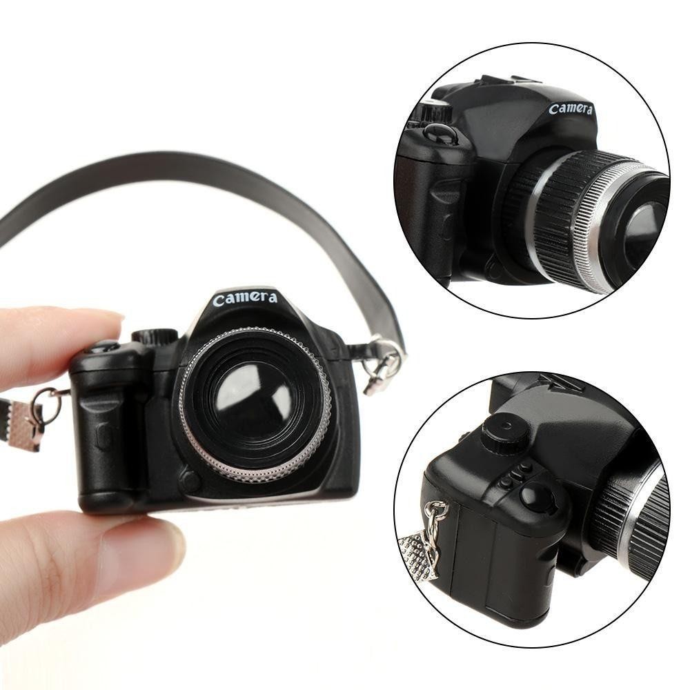Máy ảnh kỹ thuật số mini 17cm cho búp bê, phụ kiện nhiều màu, đồ chơi nhà búp bê