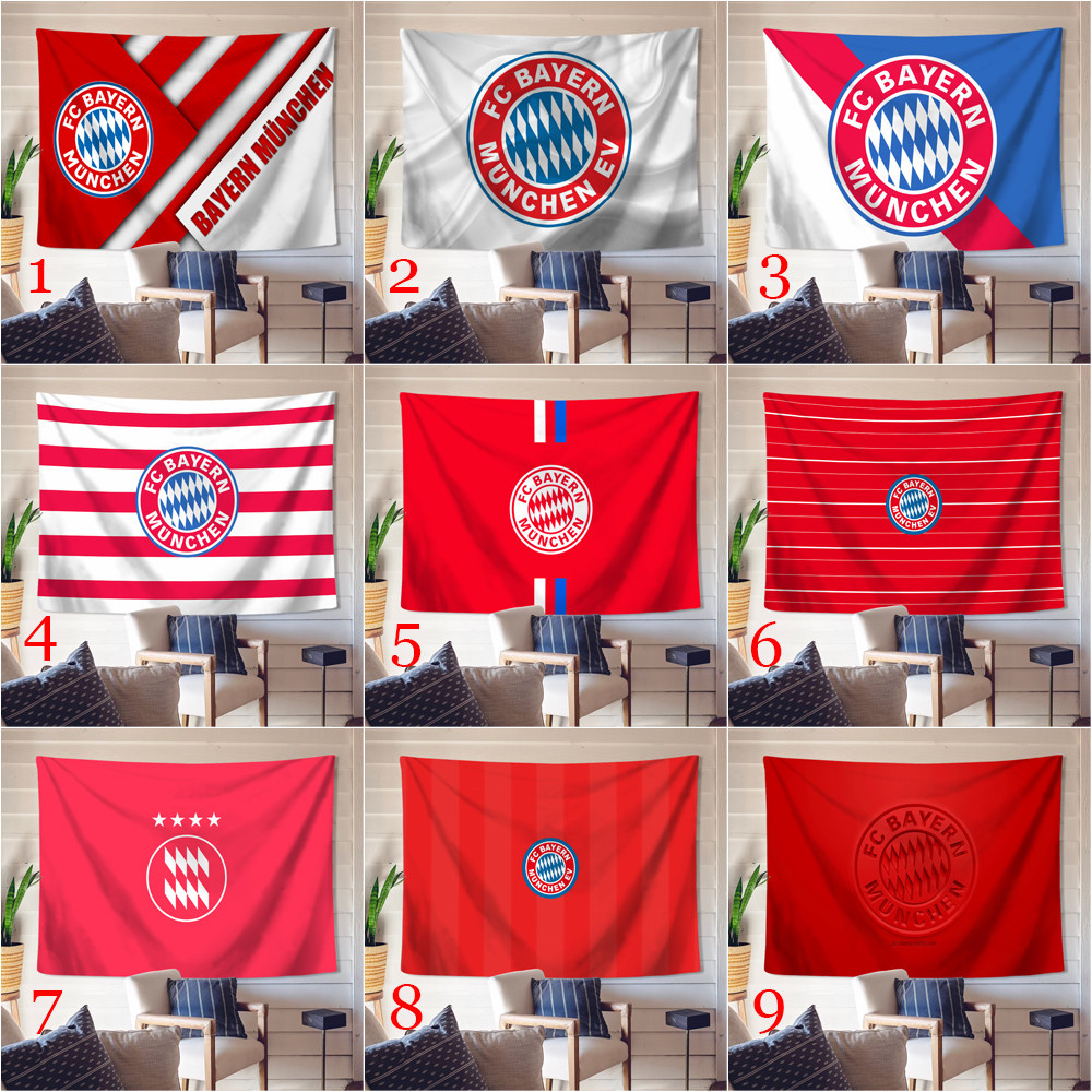 Fc Bayern Munich Logo Tấm Thảm Treo Tường Có Kẹp Polyester Tấm Thảm Phòng Ngủ Treo Tường Tấm Thảm Trang Trí Nhà Cửa