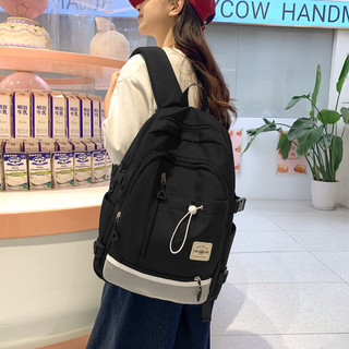 Ba lô Nylon Túi du lịch ngoài trời dung tích lớn Học sinh trung học cơ sở Túi đi học tối giản