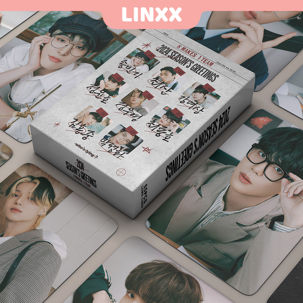 Linxx 55 Chiếc ATEEZ 2024 Album Lomo Card Kpop Photocards Bưu Thiếp Series