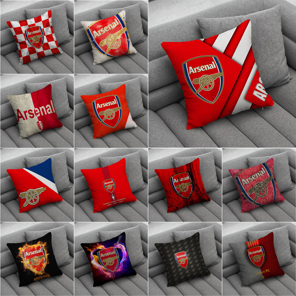 Arsenal F.C. Logo Ném Vỏ Gối In Một Mặt Gối Phòng Khách Sofa Ô Tô Quà Tặng Đệm Trẻ Em Quà Tặng (Không Có Lõi)