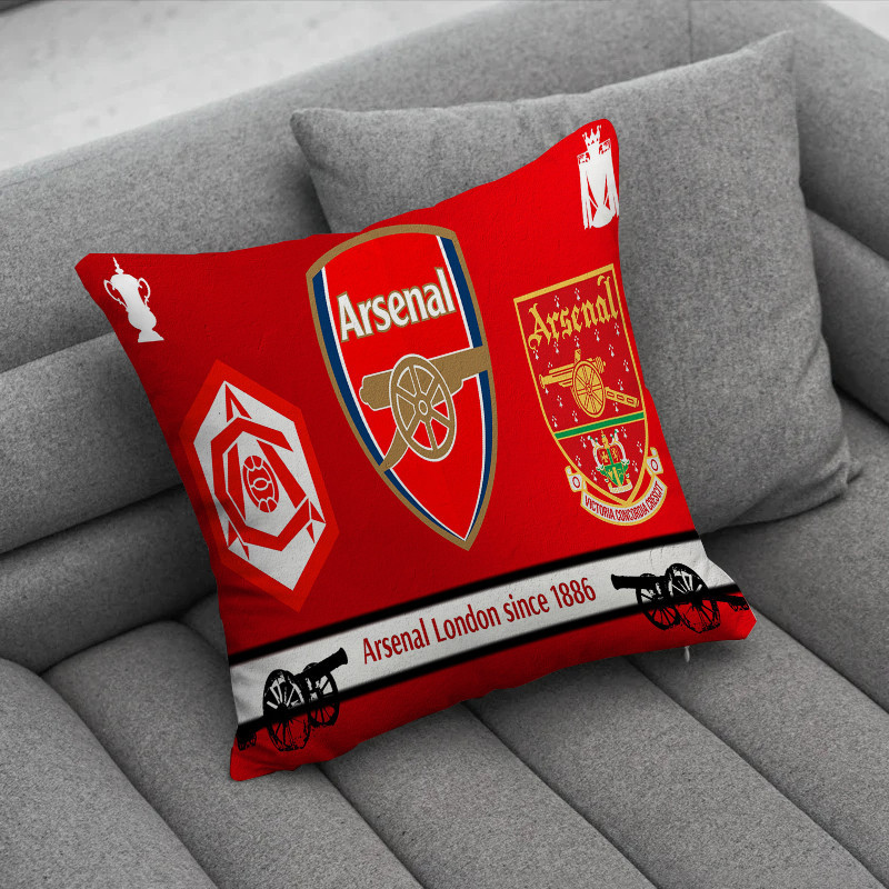 Arsenal F.C. Logo Ném Vỏ Gối In Một Mặt Gối Phòng Khách Sofa Ô Tô Quà Tặng Đệm Trẻ Em Quà Tặng (Không Có Lõi)