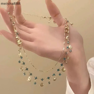 Meisha888 Mặt dây chuyền hai lớp sel Vòng cổ Vòng tay dành cho nữ Cô gái Nhiều màu sắc Phụ kiện tinh tế Quà tặng sinh nhật