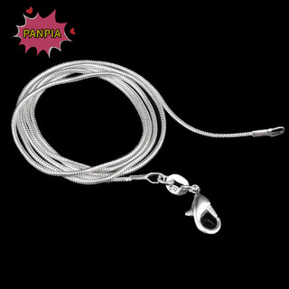 Pnpia Dài 16-28inch (40-80cm) Bạc Vòng Cổ Vòng Cổ 1 Mm Rắn Dây Chuyền Vòng Cổ Boutique