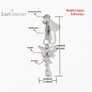 [Lostcorner] Giả Bụng Giả Kẹp Bụng Trên rốn Rốn Giả Pircing Sụn Bông Tai Trang Trí Cơ Thể [Mới]