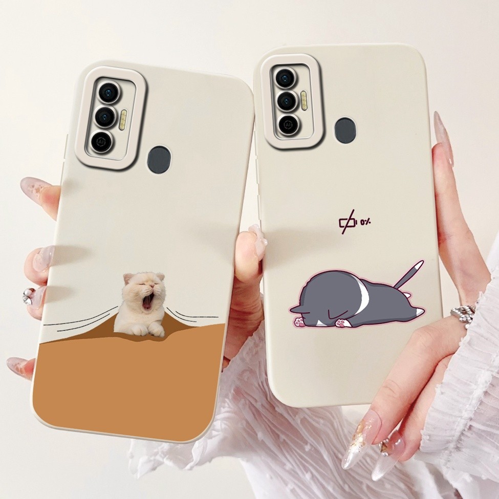 Ốp lưng Tecno Spark 7 KF6j Spark7T KF6p Thẩm Mỹ Mèo Dễ Thương Hoa Gấu Trúc Silicon Chống Sốc Tecno Spark 7T Vỏ Điện Thoại