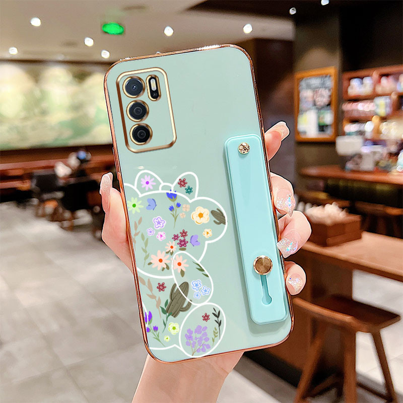 Ốp Điện Thoại Gấu Dễ Thương YBD Cho OPPO Reno 12 Pro Reno 12F Realme C65 4G A3 Pro (Ấn Độ) Có Giá Đỡ Cùng Màu Bảo Vệ Camera Chống Sốc Ốp Lưng Silicon Mềm