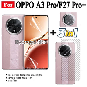 OPPO OPPO F27 Pro Full Trong Suốt Hydrogel Mềm Bảo Vệ Màn Hình Cho OPPO F27 Pro + Mặt Trước Flim + Mặt Sau Flim + Ống Kính Máy Ảnh Flim