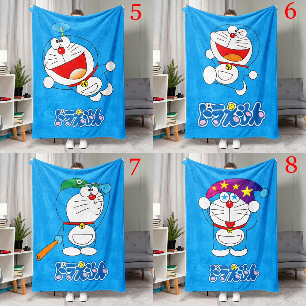 Dễ Thương Doremon Flannel Chăn Một Mặt In Flannel Chăn Điều Hòa Không Khí Món Quà Tốt Nhất Cho Trẻ Em