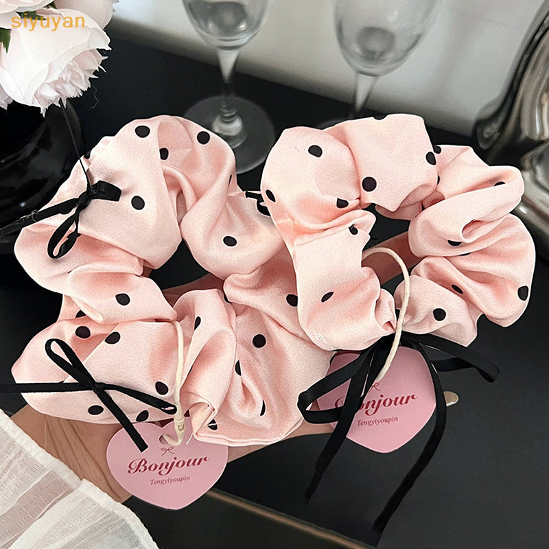 Siyuyan 1 Cô Gái Băng Đô Nơ Ren Dây Buộc Tóc Intese Lớn Nữ Scrunchies Phong Cách Hàn Quốc Tóc VN