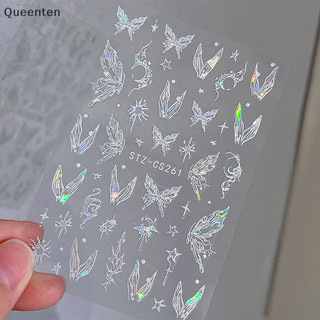 Queenten Dream Shining Nàng Tiên Cá Đuôi Dán Móng Tay Đề Can Móng Tay 3D Móng Tay Nghệ Thuật Thiết Kế Trang Trí Đề Can QT