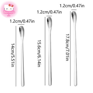 Moonlights Thép Không Gỉ Thìa Cà Phê Kem Món Tráng Miệng Trà Khuấy Thìa Cho Dã Ngoại Phụ Kiện Nhà Bếp Thanh Dụng Cụ Tay Cầm Dài Thìa EN