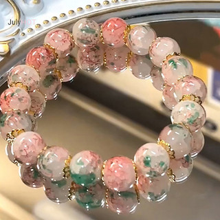 Julyhot Thời Trang Ngọt Ngào Dễ Thương Hoa Anh Đào Vòng Tay Dành Cho Nữ Cô Gái Tinh Tế Thanh Lịch Đính Hạt Vòng Tay Dự Tiệc Phụ Kiện Trang Sức Quà Tặng Massivedeals