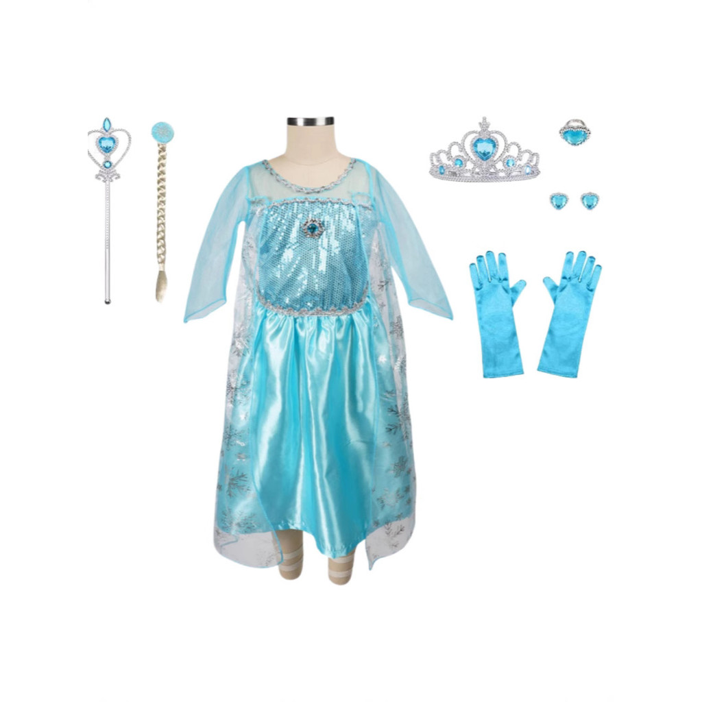 2025 Bộ Đầm Cosplay Công Chúa Elsa Frozen Mới Trang Phục Lễ Vương Miện ...