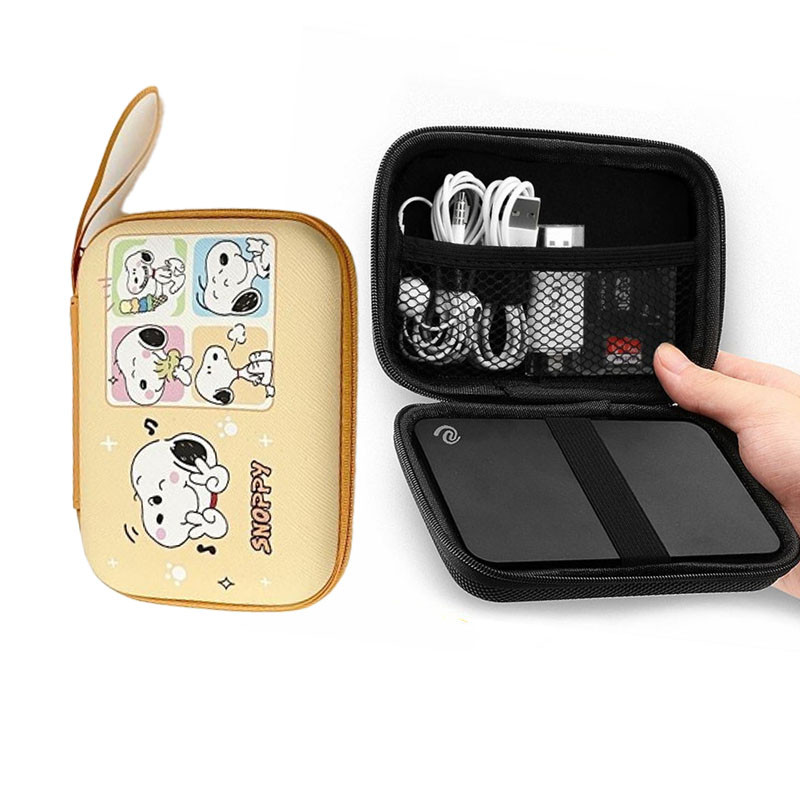 Túi lưu trữ ổ cứng Snoopy HDD / SSD dễ thương Phim hoạt hình sáng tạo Ổ cứng gắn ngoài di động