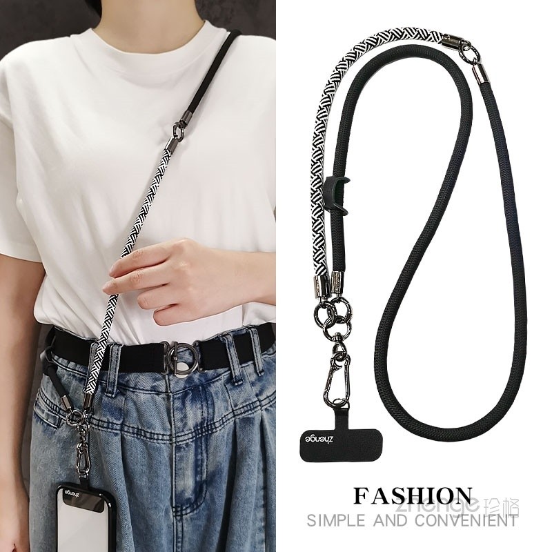 Phụ Kiện Điện Thoại Di Động Đeo Ngang Cổ Tay Treo Ba Trong Một Dây Điện Thoại Di Động Đa Năng Dây Bện ins Ngoài Trời Dây Đeo Điện Thoại Di Động Dây Nam Nữ