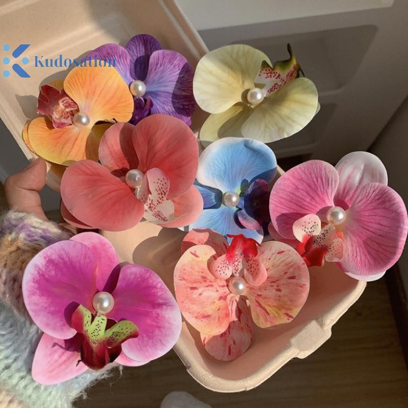 Kudosation Hàn Quốc Ngọt Lan Cho Người Phụ Nữ Hoa Nhân Tạo Kẹp Tóc Tóc Barrettes Kẹp Tiệc Cưới Mũ Phụ Kiện Quà Tặng