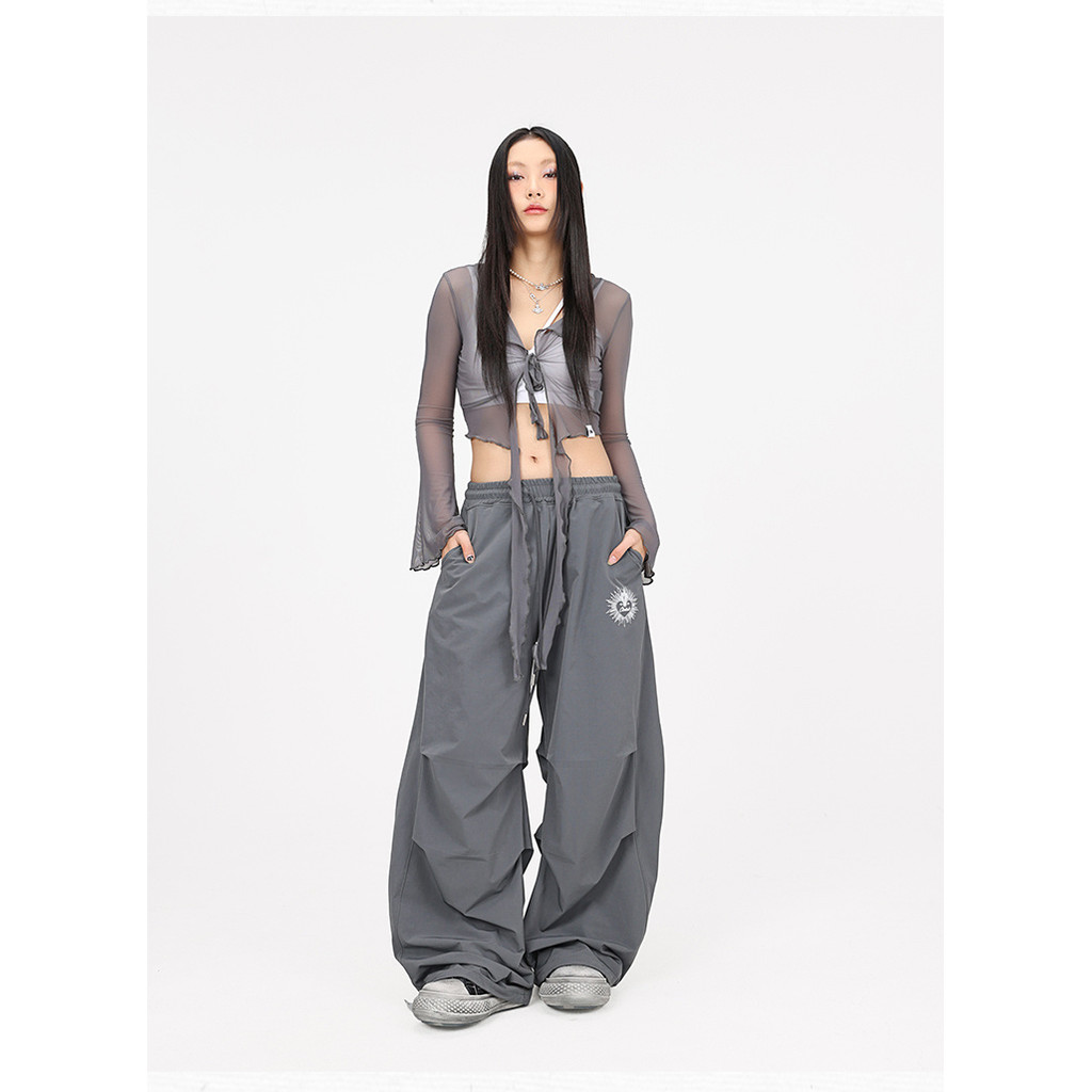 Milyfashion Jazz Dance Street Dance Street Wear Viền Gạc Hiệu Suất Nhảy Múa Eo Phù Hợp Với kpop Latin Dance Dài Tay Cảm Giác Thanh Lịch Áo Nữ 2025
