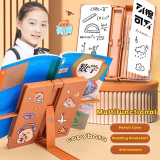 Bút chì HIGHVIEWLS, Hộp bút chì đọc sách đa chức năng, Hộp văn phòng phẩm Capybara Back To School