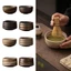 Dụng cụ pha trà BORAGETE, Bát Matcha chịu nhiệt độ cao dung tích lớn, Bát súp Salad trà gốm mịn di động cho phụ kiện bộ trà
