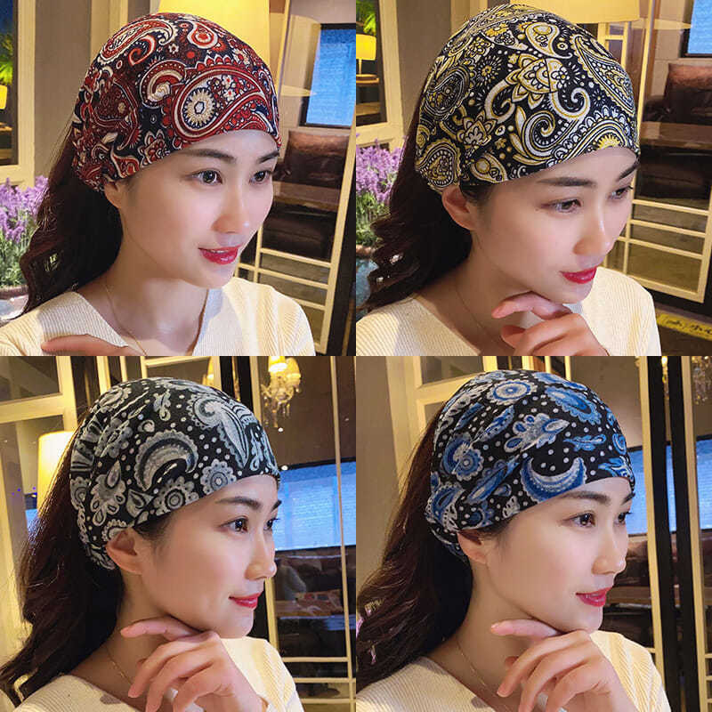Băng đô Bandana che mái tóc màu xám; rửa mặt bằng kem | Shopee Việt Nam