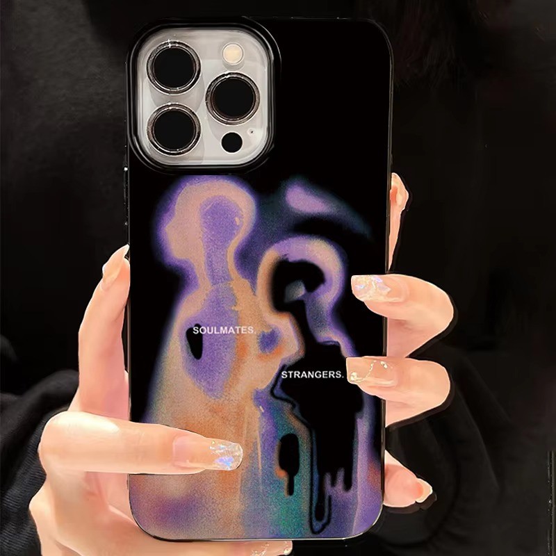 Ốp điện thoại bóng chữ bí ẩn Punk Dark cho iPhone 16 Pro 15 14 13 12 11 Pro Max 16E X XS XR 7 8 Plus Vỏ chống sốc mềm