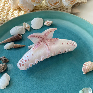 Kovoi / dream Ocean ~ Đầy Màu Sắc Sao Biển Acetate Lấy Kẹp Nữ Thiết Kế Niche Kẹp Cá Mập Mũ Đội Đầu Tóc Ngọt Ngào