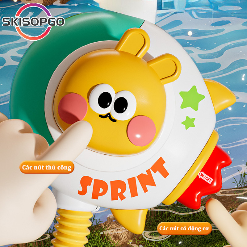 【SKISOPGO】Đồ chơi nhà tắm trẻ em phun nước tự động dễ thương kèm vòi sen – quà tặng mùa hè cho bé đi bể bơi