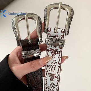 Kudosation Vintage Punk Thắt Lưng Nam Nữ Gothic Đa Năng Thắt Lưng Thời Trang Hợp Thời Trang Da Dây Thắt Lưng Quần Jean Thắt Lưng Trang Trí Quà Tặng
