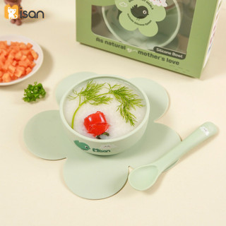 Set chén , Bát Hoa Ăn Dặm Kèm Muỗng Silicon Misan Xinh Xắn Cho Bé babyhome