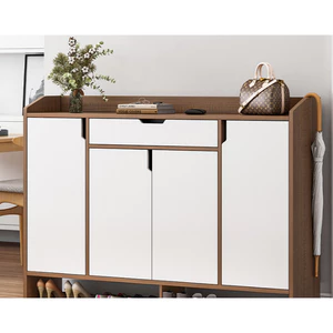 Tủ đựng giầy gỗ nhiều ngăn, tủ giày dép thông minh đa năng đựng đồ, chất liệu gỗ MDF