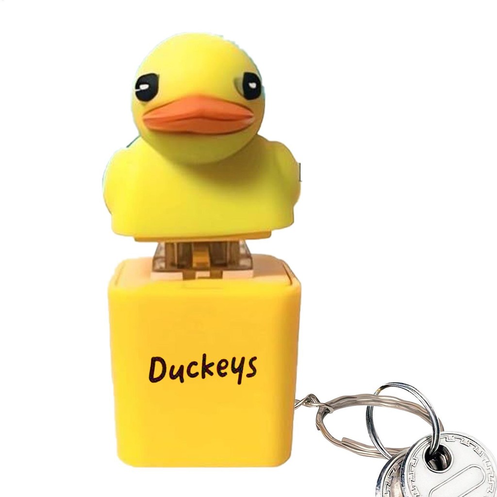 That Quacks Quacking duck Fidg- Móc khóa âm thanh giải nén vịt màu vàng nhỏ wipqsvn