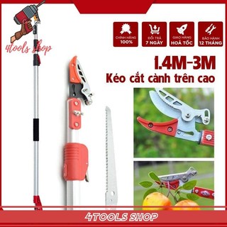 Kéo Cắt Tỉa Cành Hái Hoa Quả Trên 1.4m-3m Kéo cắt cành trên cao Cưa Cành Kéo hái quả trên cao không bị rơi quả dài