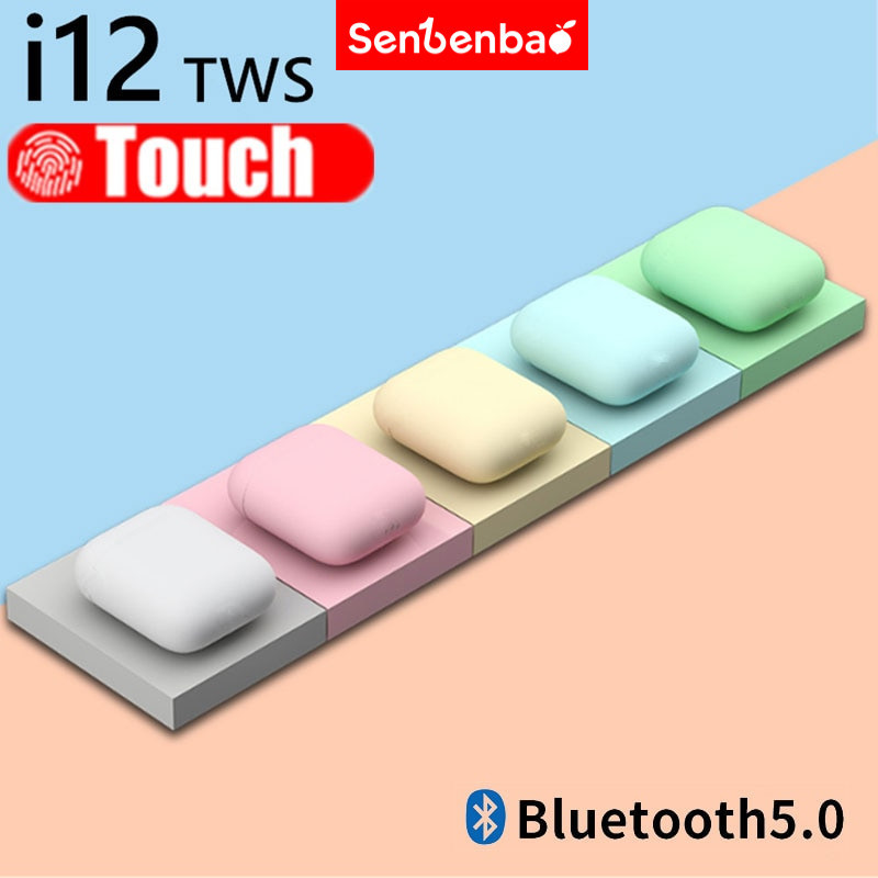 Tai nghe Bluetooth Senbenbao mini i12TWS tws Độ trễ thấp V5 Chống nước cảm ứng tuyệt vời ENC Cách âm vật lý phù hợp cho bé trai và bé gái Quà tặng chơi game ngoài trời cho tất cả các điện thoại