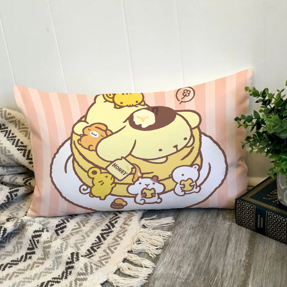 Sanrio Pompompurin Vỏ Gối Hình Chữ Nhật In Hình Một Mặt Đệm Polyester Trang Trí Nhà Cửa Món Quà Tốt Nhất (Không Có Lõi)