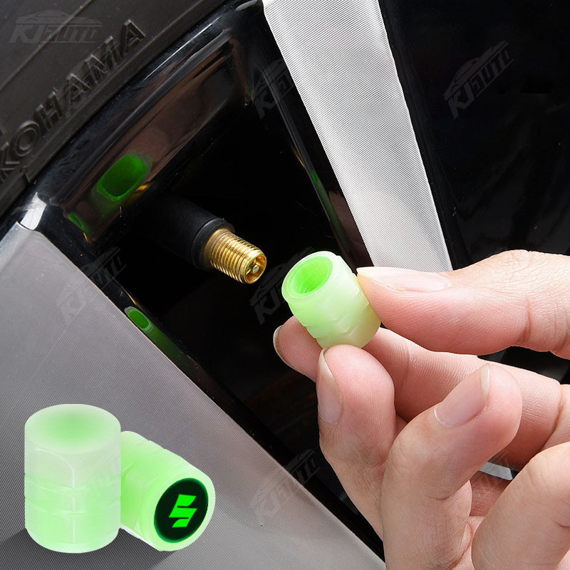 4 Suzuki Dạ Quang Lốp Van Mũ Huỳnh Quang Xe Máy Xe Đạp Phụ Kiện Trang Trí Thoáng Mát Hợp Thời Trang Lốp Xe Sửa Đổi Cho Swift Sport Xl7 Vitara Jimny S-cross Sx4 Presso