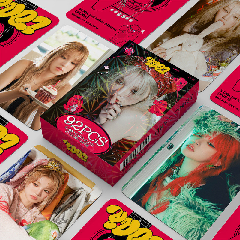 92 Cái / hộp (G) IDLE Lomo cards Album Toàn Bộ 2 [2] Super Lady Sticker Photocards GIDLE Yuqi SOLO Minnie Soyeon Shuhua Miyeon Bưu Thiếp YM