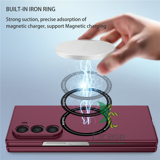 Ốp điện thoại từ tính siêu mỏng mỏng Samsung Galaxy Z Fold 6 Z Fold 5 Z Fold 4 Z Fold 3 Vỏ sạc không dây thân thiện với da