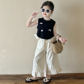 S211-[tomnaukid] Set áo nơ phối quần ren bé gái cực kỳ xinh size từ 9-31Kg