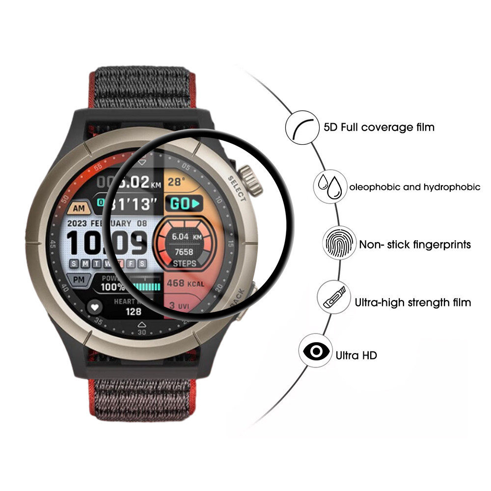Garmin DescentG1 DescentG1Solar HD cong viền đen Kính cường lực cho Garmin Descent G1 Solar nti Scratch Watch Ốp lưng bảo vệ màn hình