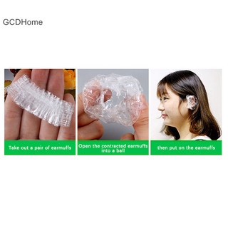 Gcdhome 100 Chiếc Dùng Một Lần Chống Thấm Nước Trong Suốt Bịt Tai Thuốc Nhuộm Tóc Perm Màu Nhựa Bịt Tai HOT